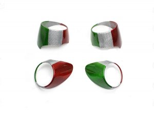 Alfa Romeo Giulia Interior Air Vent Trim Kit - Carbon Fiber - Front + Rear - set of 4 - Italian Theme